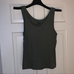 NWT!!! WILD FABLE ARMY GREEN CROPPED TANK TOP SIZE LARGE